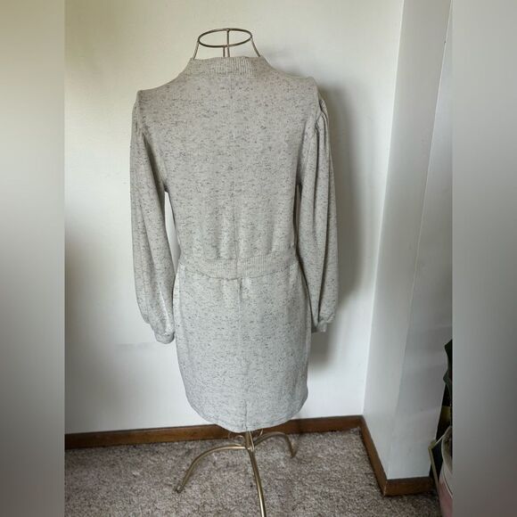 TopShop grey long sleeve drawstring sweater dress size 8 - Picture 10 of 10
